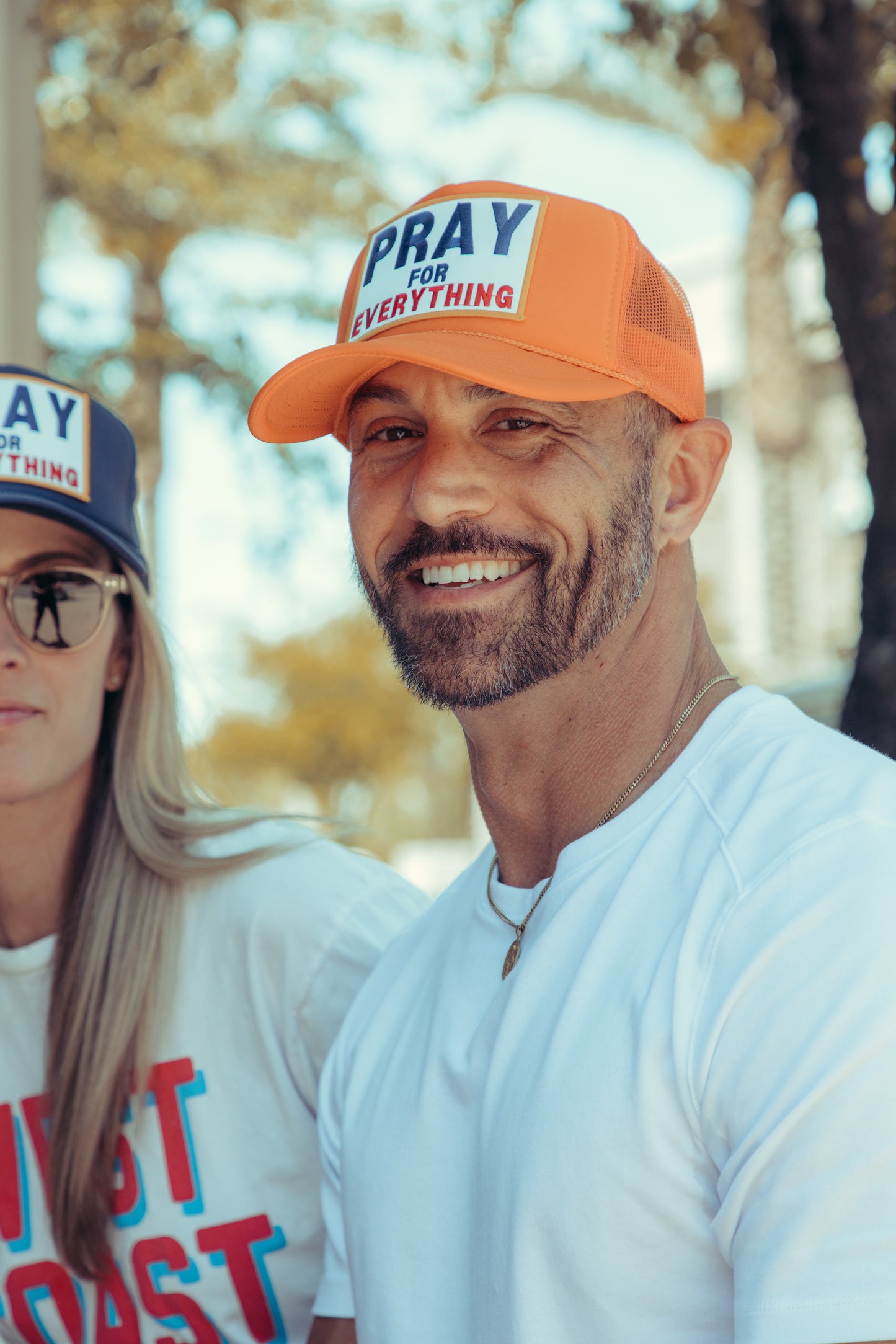 Pray For Everything Trucker - Orange