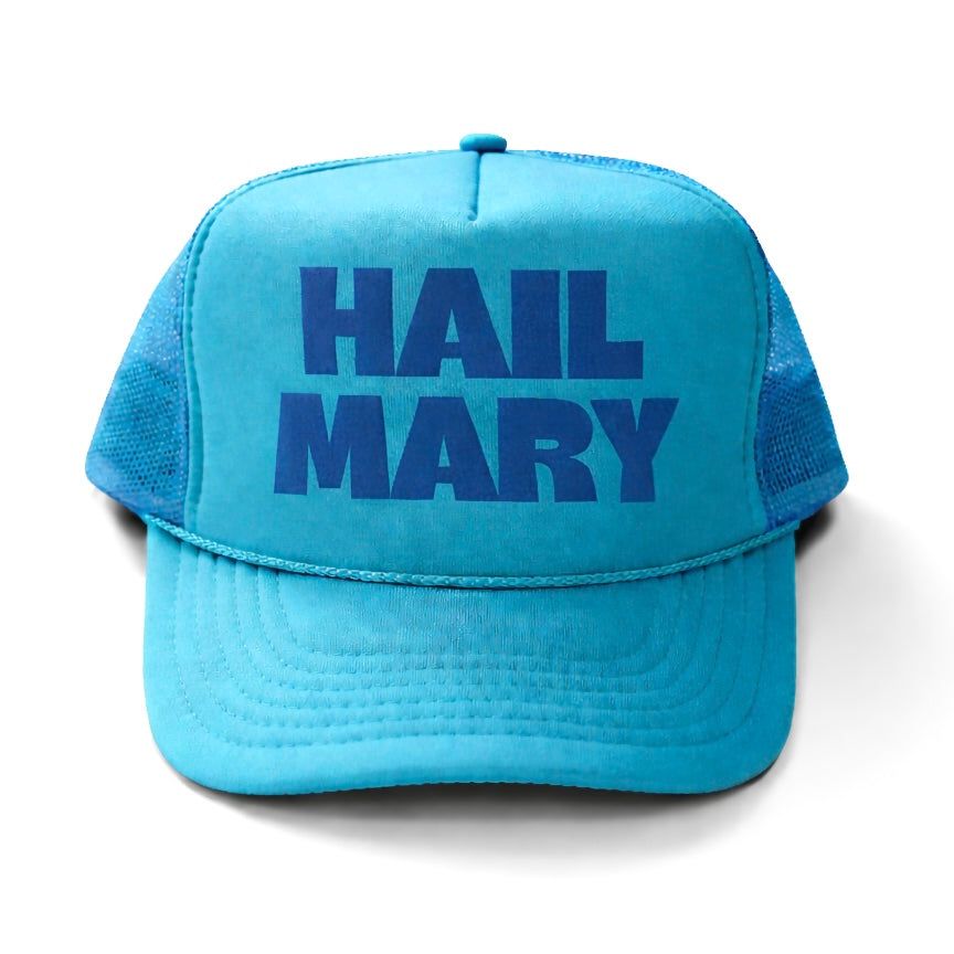 HAIL MARY - Neon Blue Trucker