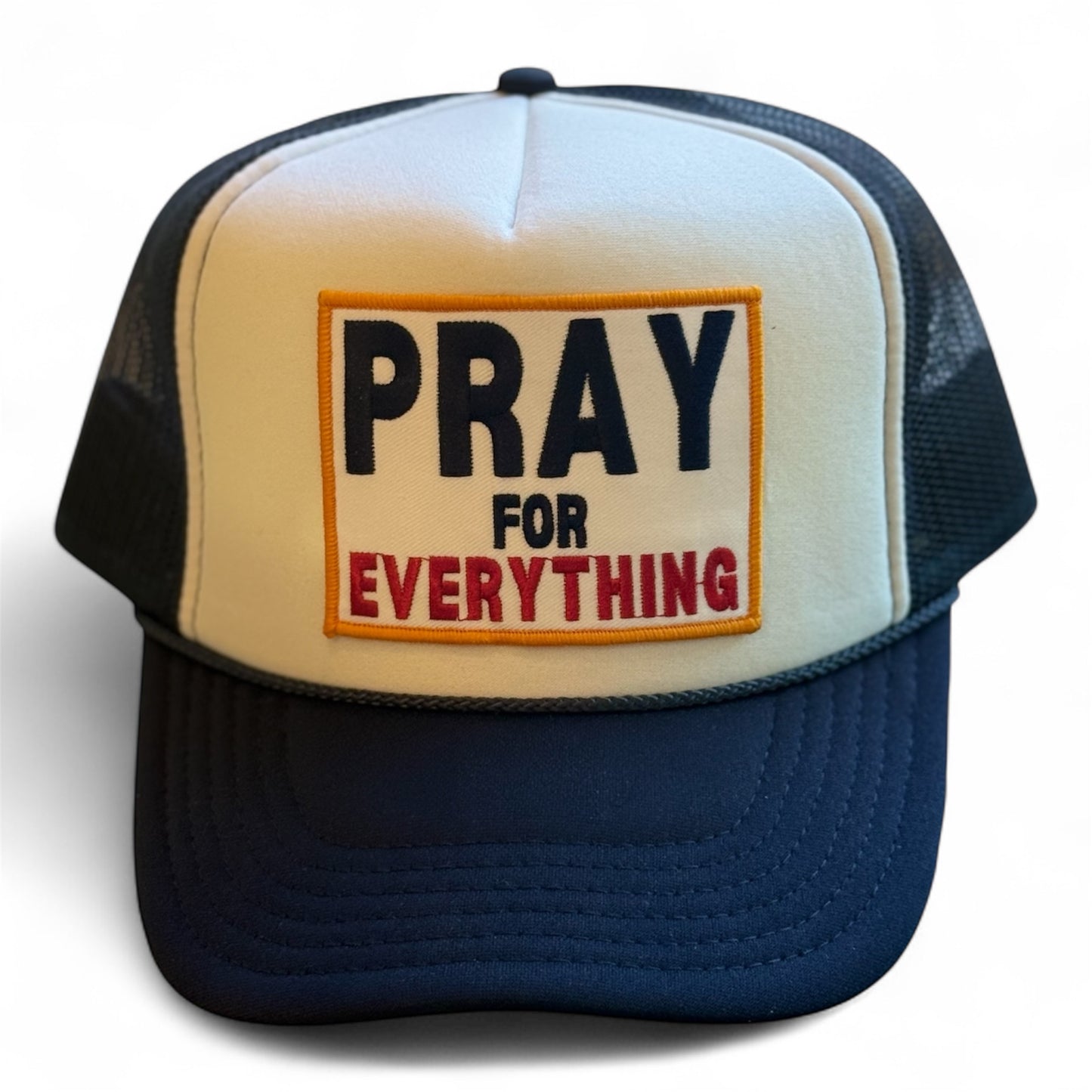 Pray For Everything Trucker - Navy/White